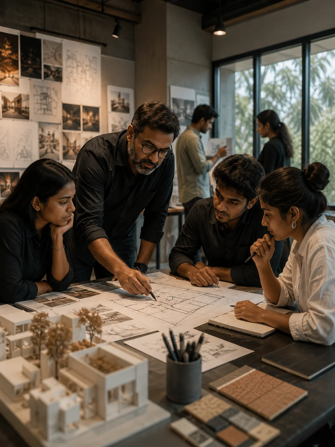 Faculty mentoring a student at IID