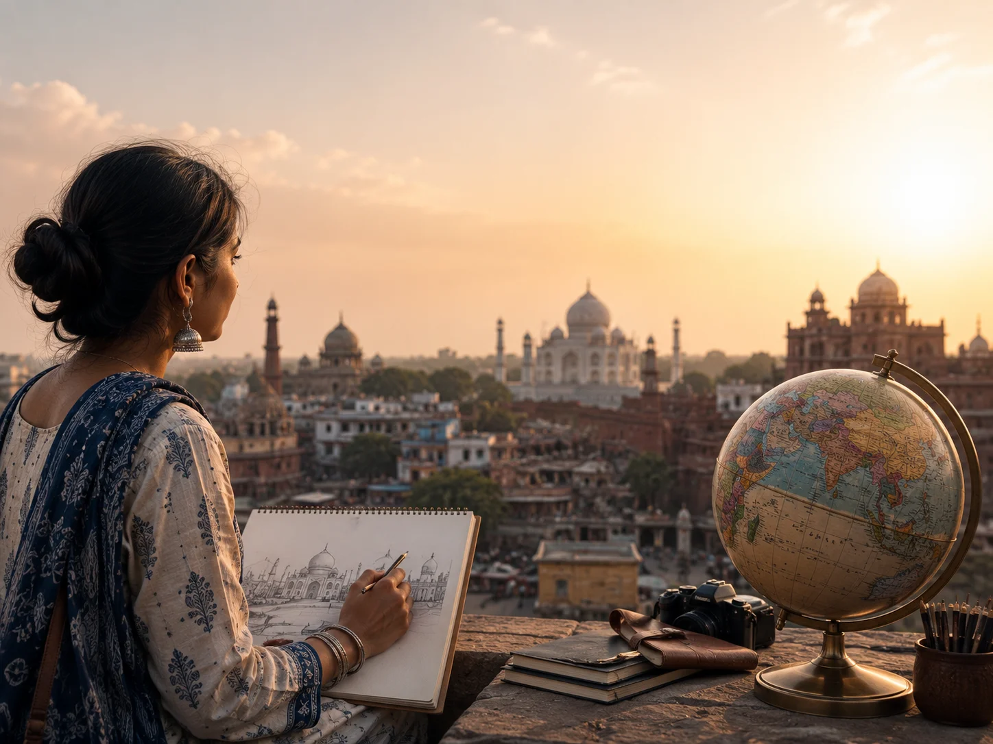 Students collaborating globally